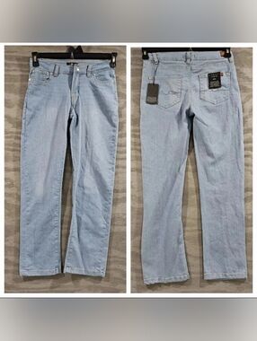 7 For All Mankind Youth 10 NWT Light Wash Slimmy Airweft Denim Adjustable Waist